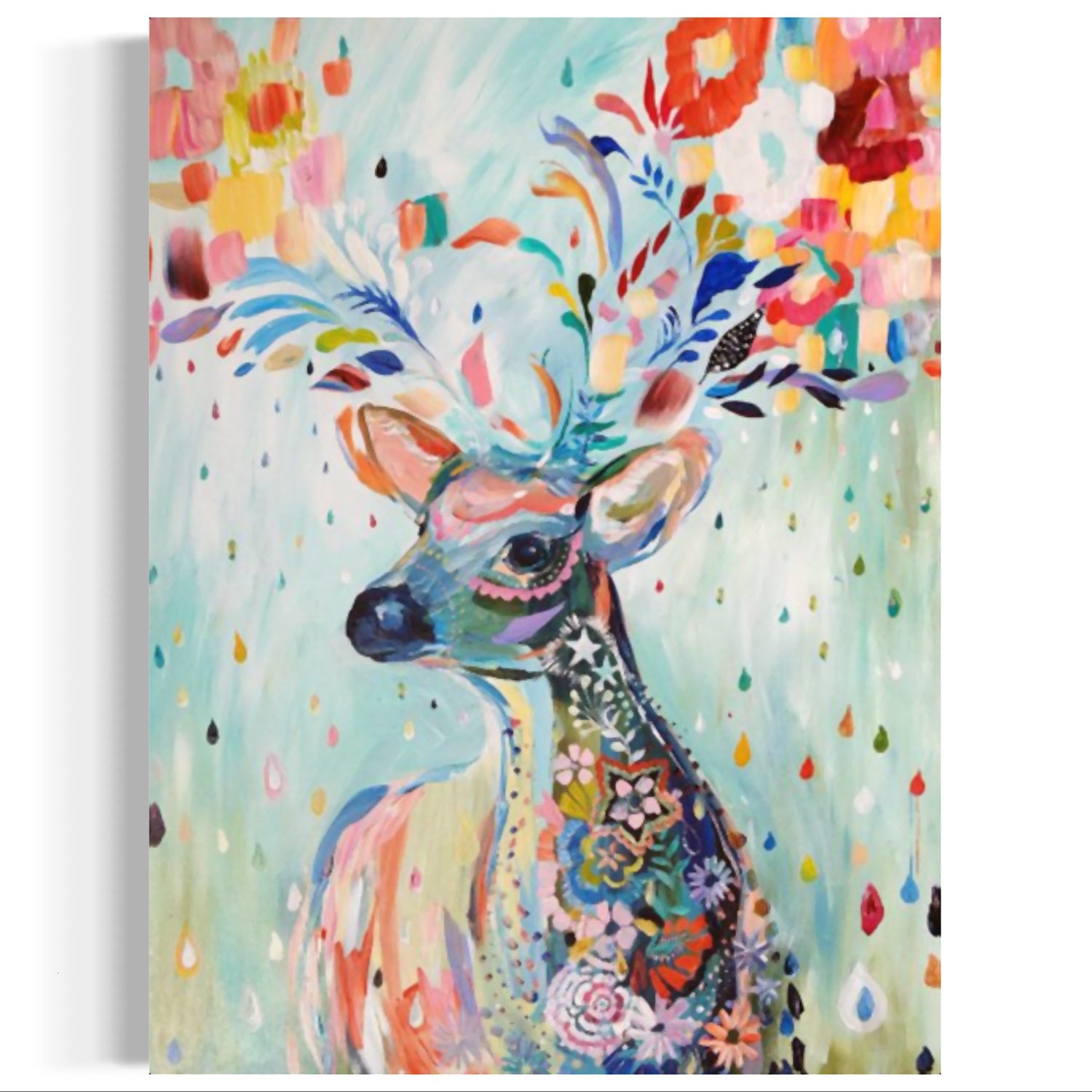 Colorful Deer Wall Art