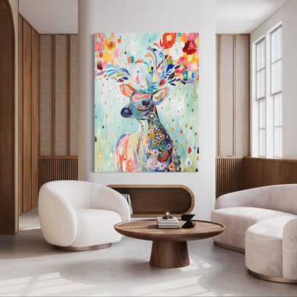 Colorful Deer Wall Art