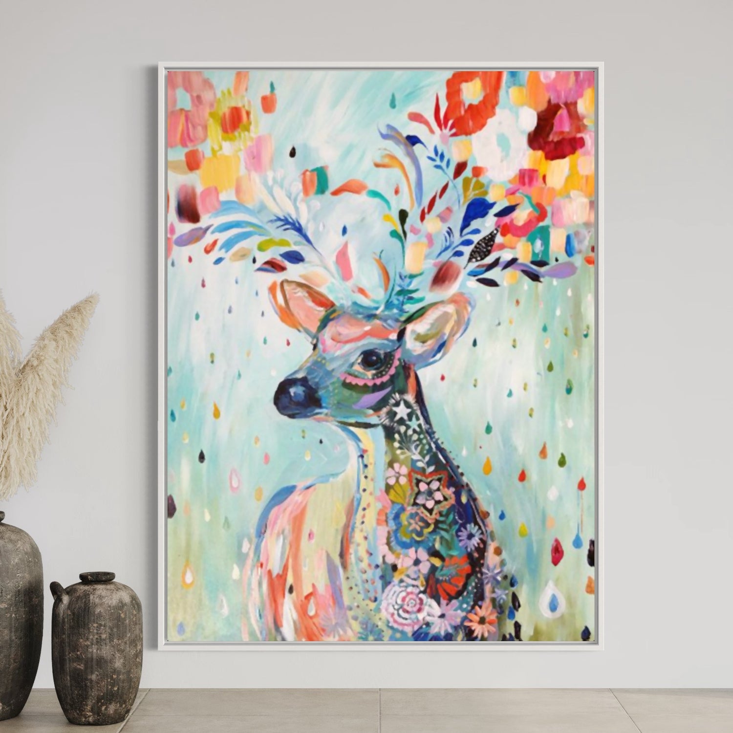 Colorful Deer Wall Art