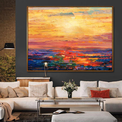 Sunset Handmade Oil Painting