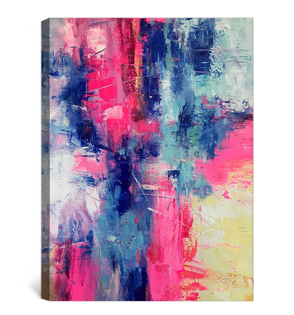 Pink and Blue Abstract Art